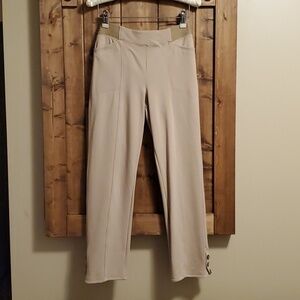 Blue Sky Nadine Tan Modal Lycra Pull On Stretch Cropped Pants Size XS